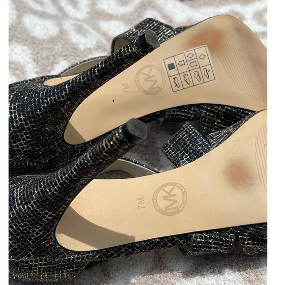 Michael Kors Platform Heels/Sandals/Stiletto Glitter Cheetah -Not For Sale - Picture 7 of 14